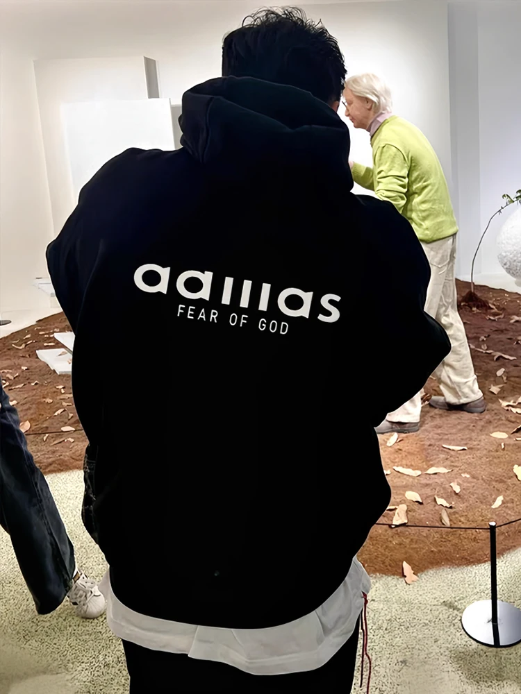 

Fog Miki entials Men's Oversized Hoodie American Sle Fce Lined Sweatirt Spring Autumn Winter Casual Wear