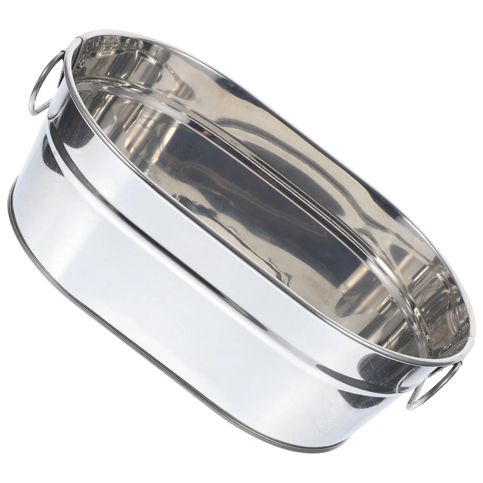 

Stainless Steel Snack Storage Bucket Multipurpose Food Holder for Chips Fried Chicken Household Kitchen ganization Beach Play