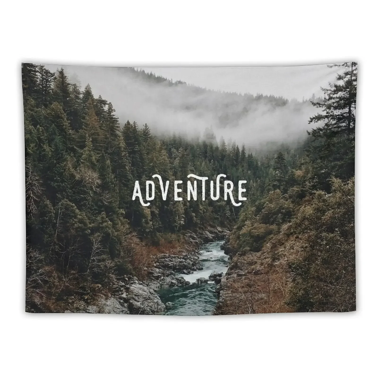 River in the Forest - Adventure Tapestry On The Wall Bedroom Decor Room Decorator Art Mural Tapestry