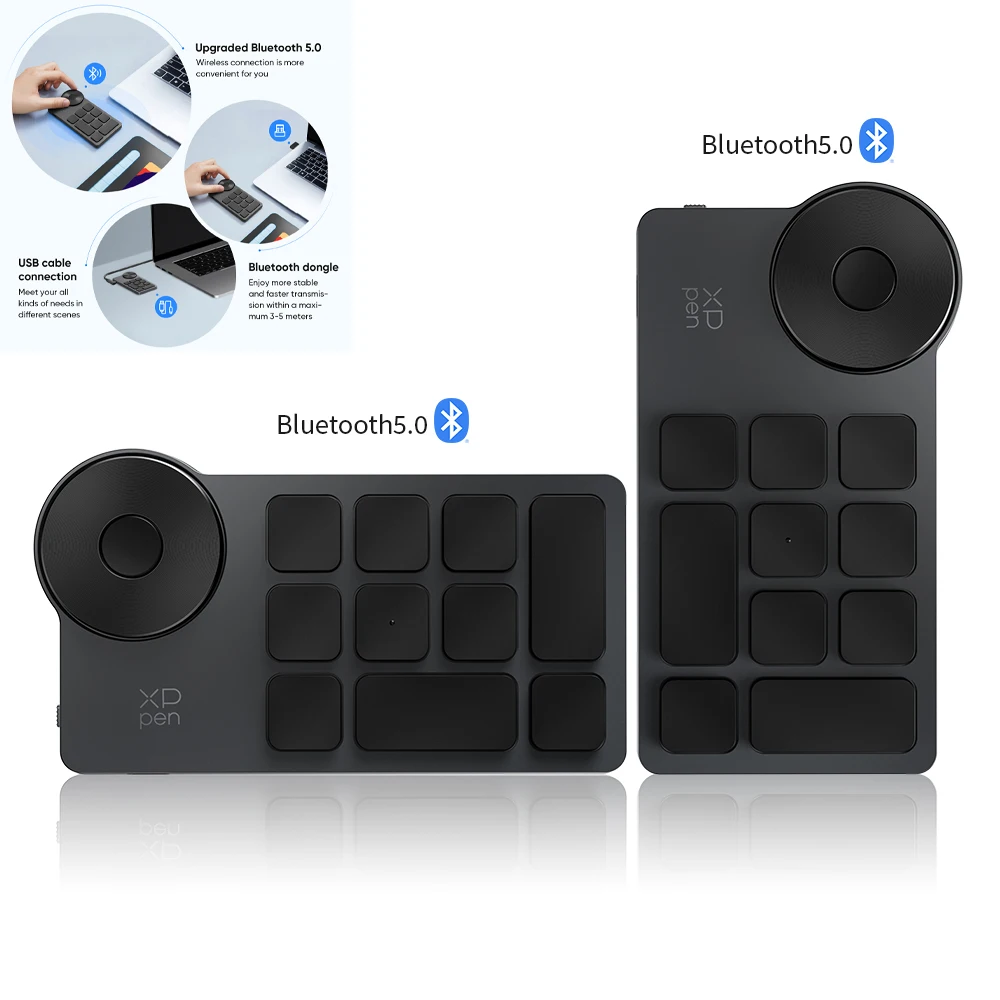 

Xppen Wireless Shortcut Remote Express Key Bluetooth 5.0 Customizable Shortcut Keys For Graphic Tablet Pen Display Monitor Gift