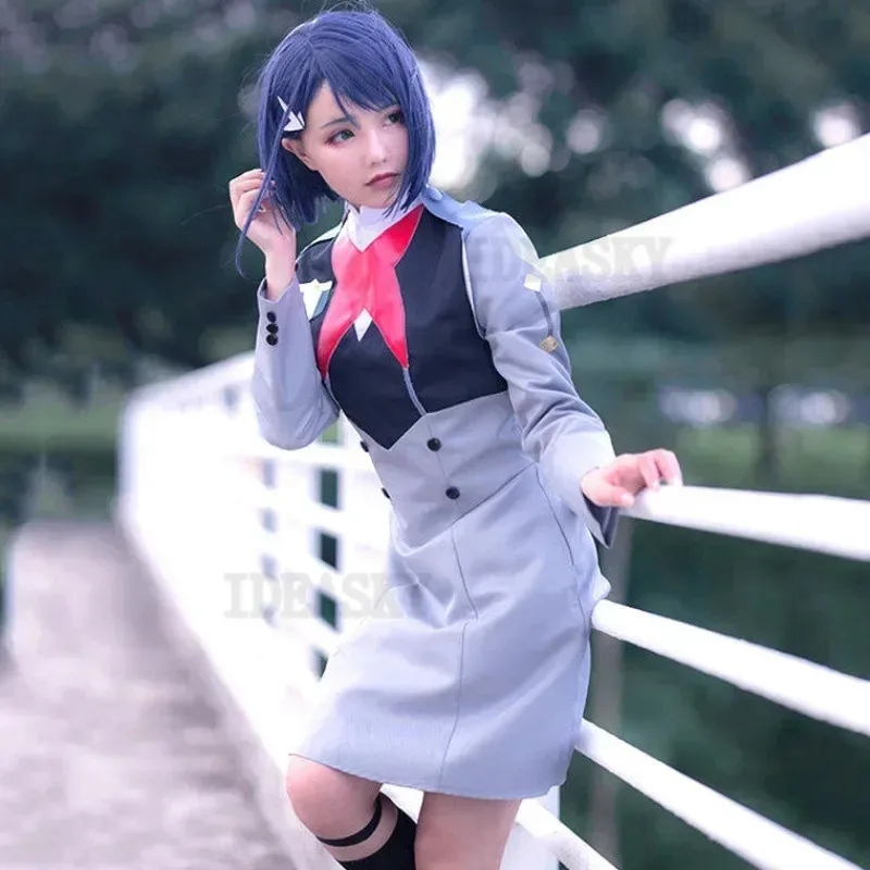 FC6DARLING in the FRANXX Косплей Хиро Ичиго Кокоро Zero Two Косплей Школьная форма Костюм Парик Обувь Аниме Хэллоуин Outfi@FC8!