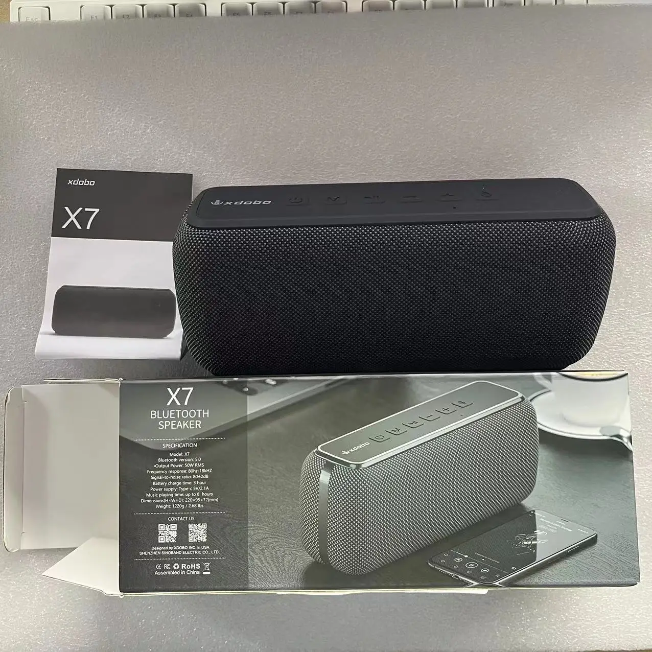 XDOBO Bluetooth Speaker Wireless 50W Power Subwoofer X7 Heavy Bass Home Office Outdoor Riding Camping Party Music Player