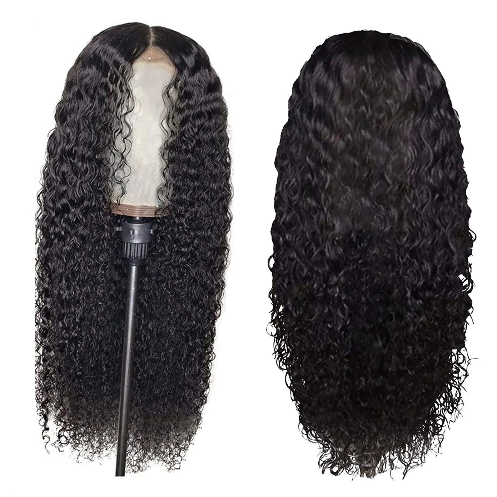 Peruvian Curly Human Hair Wig Glueless Lace Front Human Hair