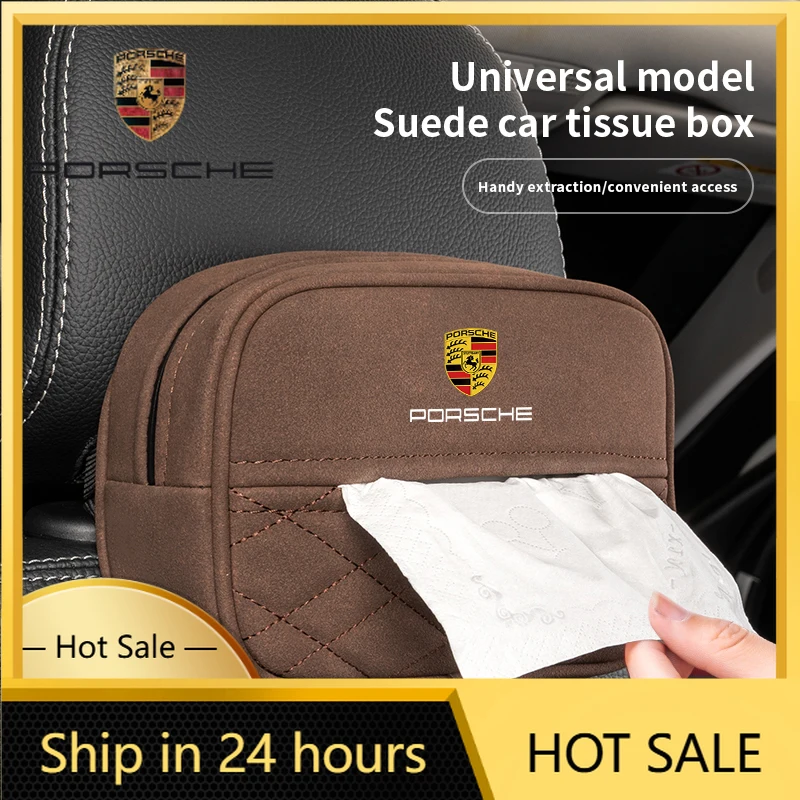 

Наклейка на автомобиль для Porsche, держатель для салфеток на спинку сиденья, коробка для бумажных полотенец для Porsche Panamera, Taycan, 911, 718, Macan, Cayenne, Boxster