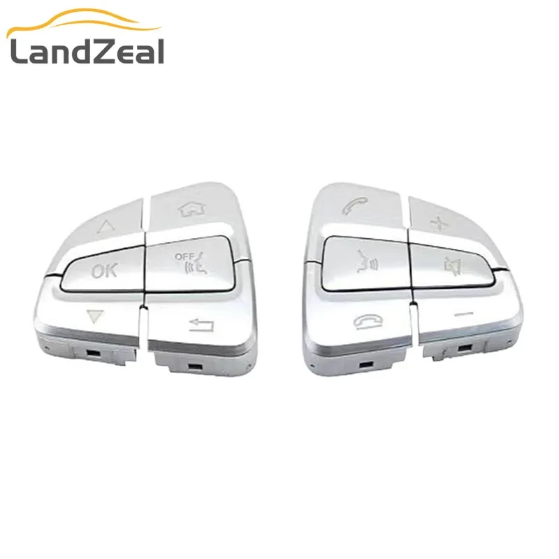 W205 Black/Silver/Moka Steering Wheel  Volume Phone Multi-Function Switch Buttons For Mercedes C GLC Class W205 14-18 W253 15-19 view 5