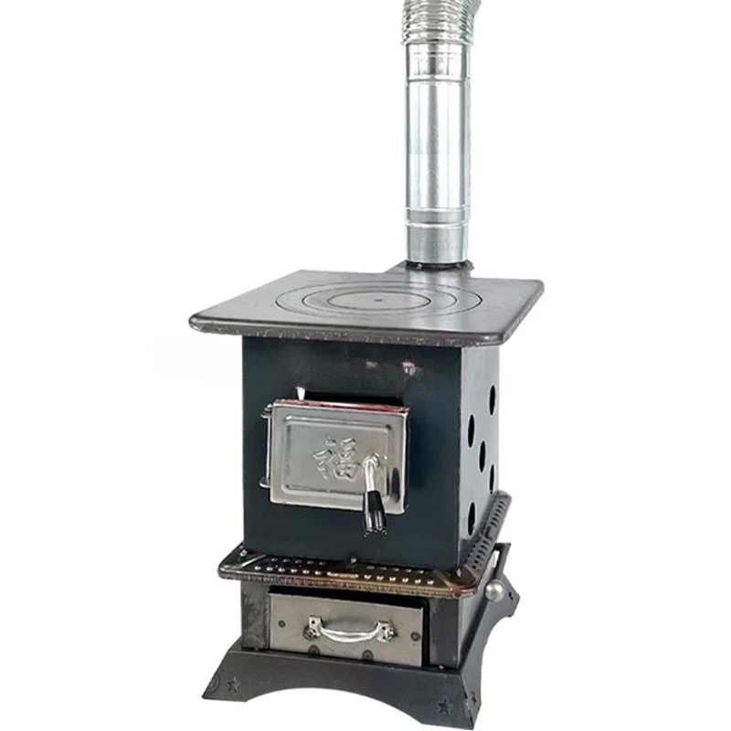 

Household heating stove burns coal in rural areas Indoor winter burning coal lumps Wood stove