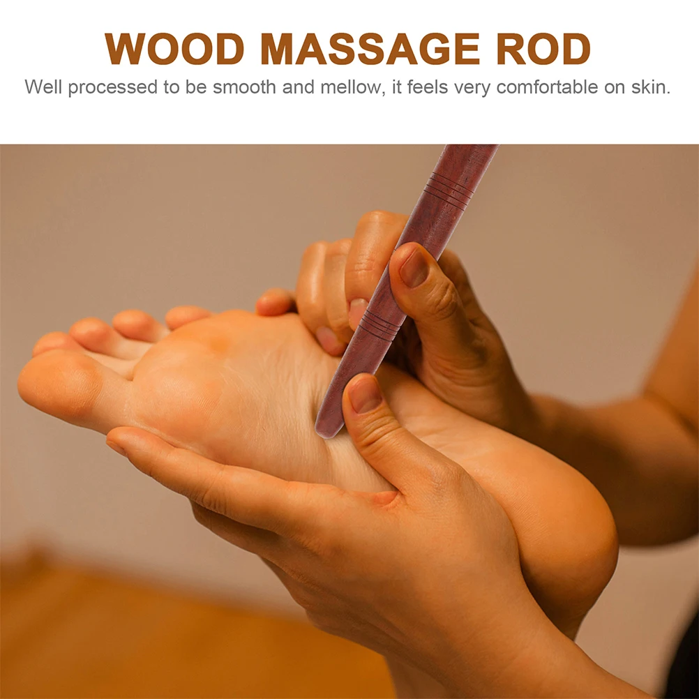 

4 Pcs Foot Massager Wooden Pelma Health Rod Acupressure Sole Massager Portable Foot Care Tool Natural Wood