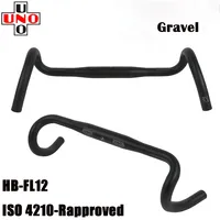 2024 UNO Aluminium Alloy Gravel Road Bicycle Bent Bar 31.8*400/420/440/460mm Racing Bike Drop Handlebar Gravel Handlebar