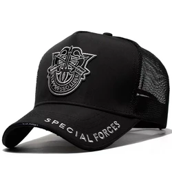 Hurtownia Dorosłych Letnie Duże Rozmiary Czapki Przeciwsłoneczne Mężczyźni Cool Hiphop Punk Rock Truck Cap Women Plus Size Mesh Baseball Caps 56-60cm 60-65cm