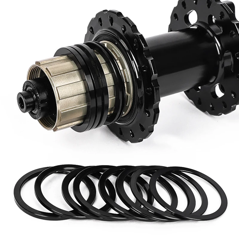 LEBYCLE Bike Bottom Bracket Washer Aluminum Alloy Bike Crankset Washer Bike Crank Cover Chain Wheel Spacers Adjuster Accessory