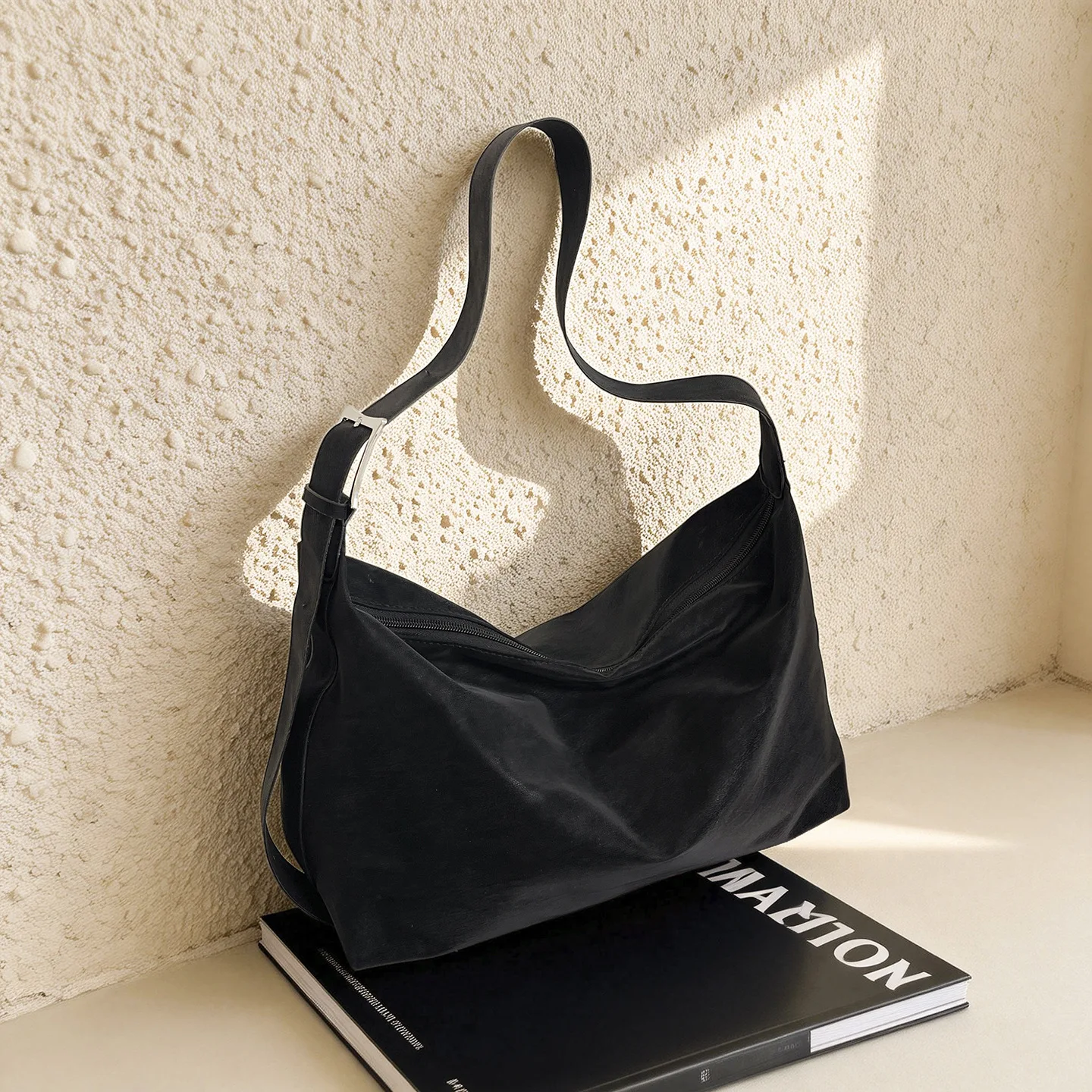 One-shoulder Crossbody Bag Large-capacity Underarm Bag Summer New Fashionable Casual Solid Simple All-matching