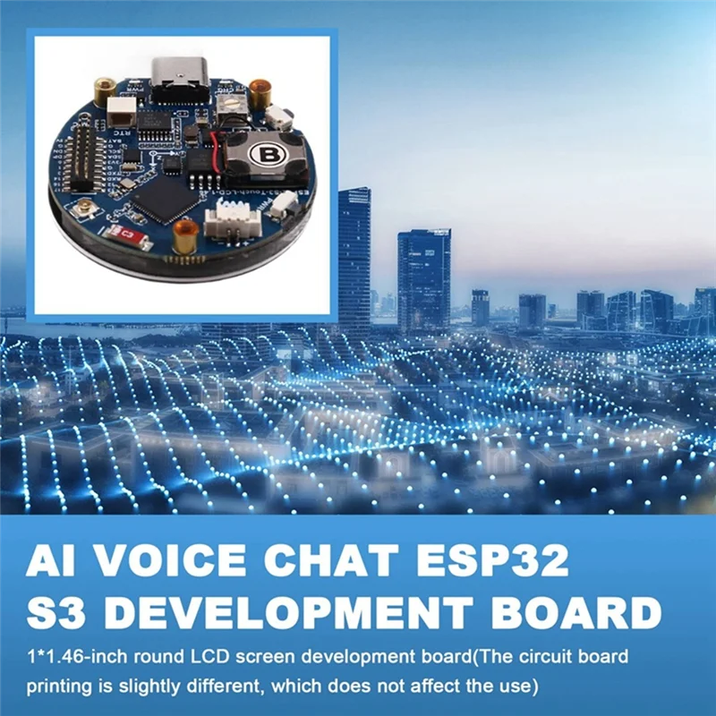 لوحة تطوير الدردشة الصوتية Xiaozhi Deepseek AI ESP32 S3 مصنوعة بشكل جيد والتي تتميز بشاشة LCD مقاس 1.46 بوصة ومنافذ متعددة الوظائف LVGL
