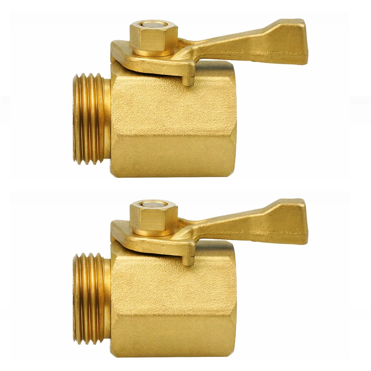 Heavy Duty Brass Garden Hose Shutoff Valve 3/4 Inch Garden Hose Connector, Brass Water Line Shutoff Valve,2pcs