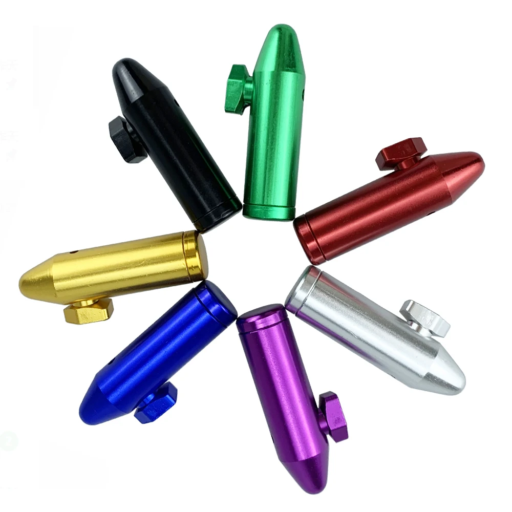 Aluminum Alloy Bullet Dispenser Cool Gadget For Men Women Metal Leak-Proof Storage Bottle For Tobacco Smoking Accessories
