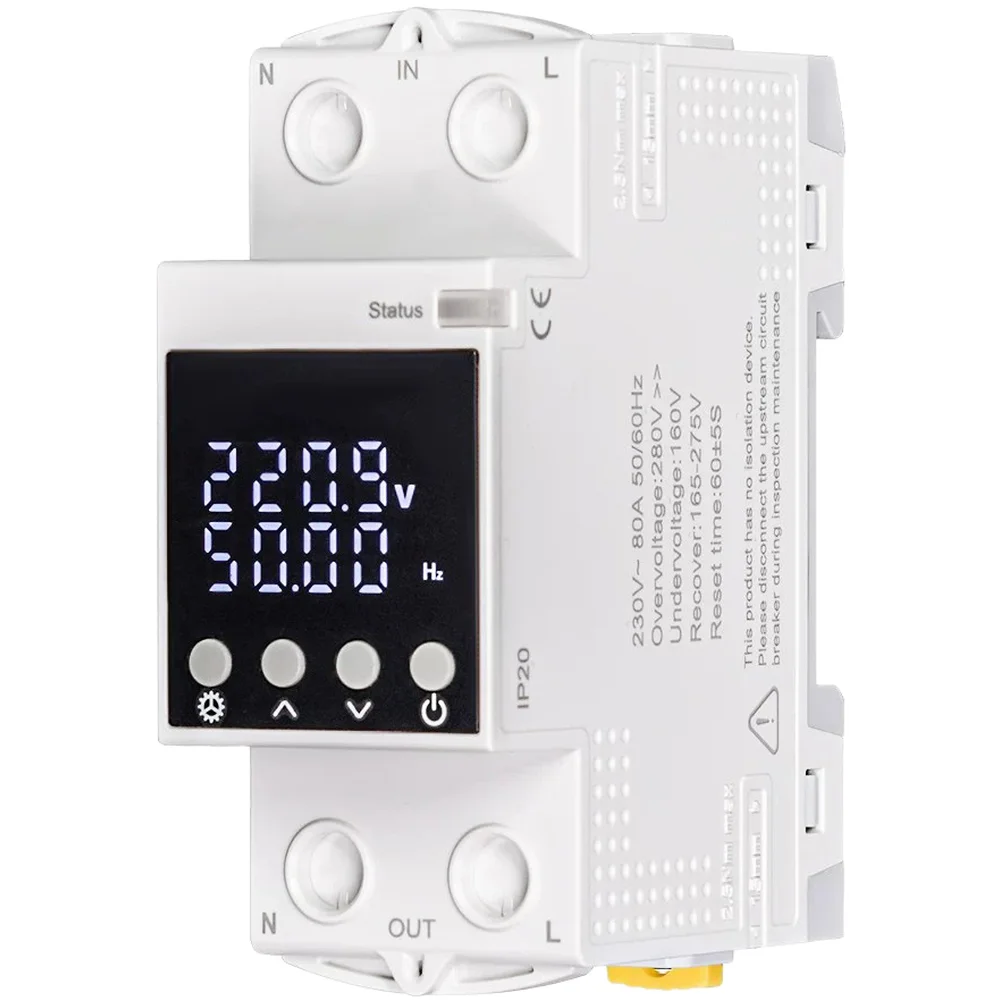WiFi Circuit Breaker 1P 63A With Metering Function Remote Control Switch For Home Energy Monitoring And Safety Protection