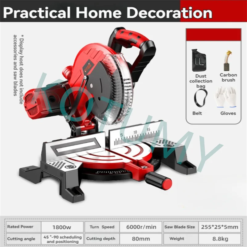 Imagem -04 - Multifuncional Electric Saw Aluminum Machine 45 Degree Cutting Miter Sawing Aluminum Machine Diferentes Tipos