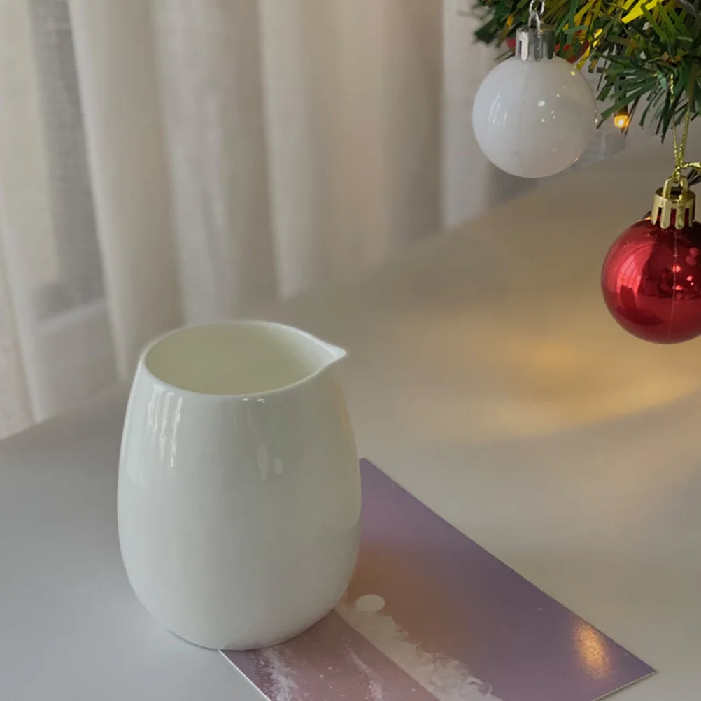 

Mini Ceramic Milk Pot Creative Spout Design Practical Milk Cup Multipurpose Sauce Cup Coffee Home Use Kitchen Supply