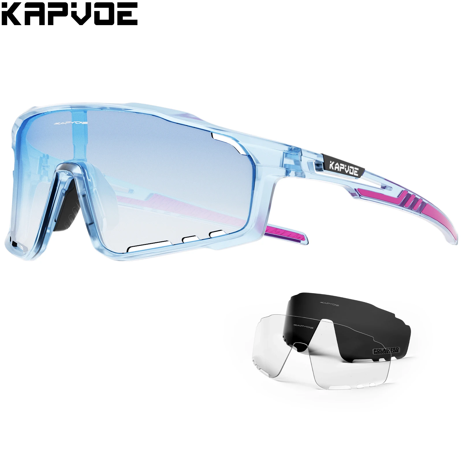 KAPVOE 3 objektiv Fahrrad Radfahren Gläser Männer MTB Fahrrad Radfahren Sonnenbrille UV400 Sport Outdoor Golf Brillen Angeln Camping Ausrüstung