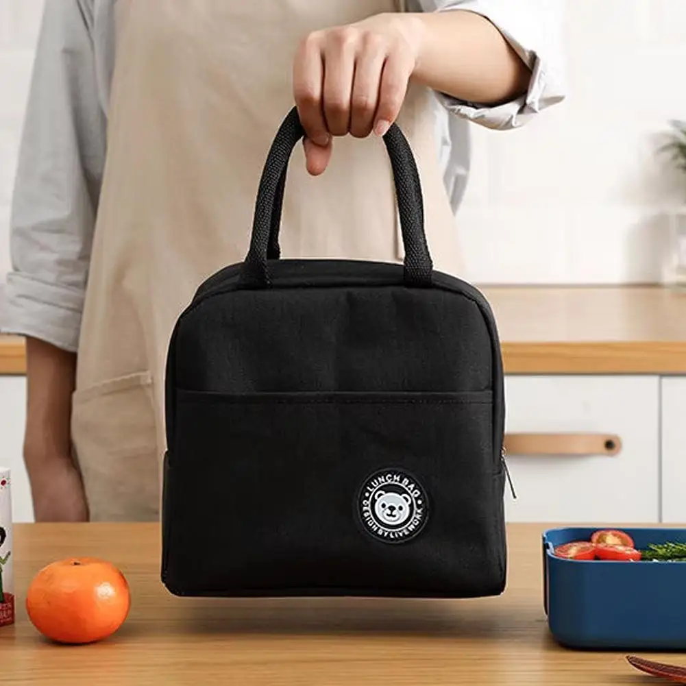 حقيبة الغداء المعزولة بينتو حزمة تخزين الجليد حزمة الطالب المحمولة مقاوم للماء الألومنيوم احباط حقيبة الأرز طالب بينتو الغداء حقيبة يد