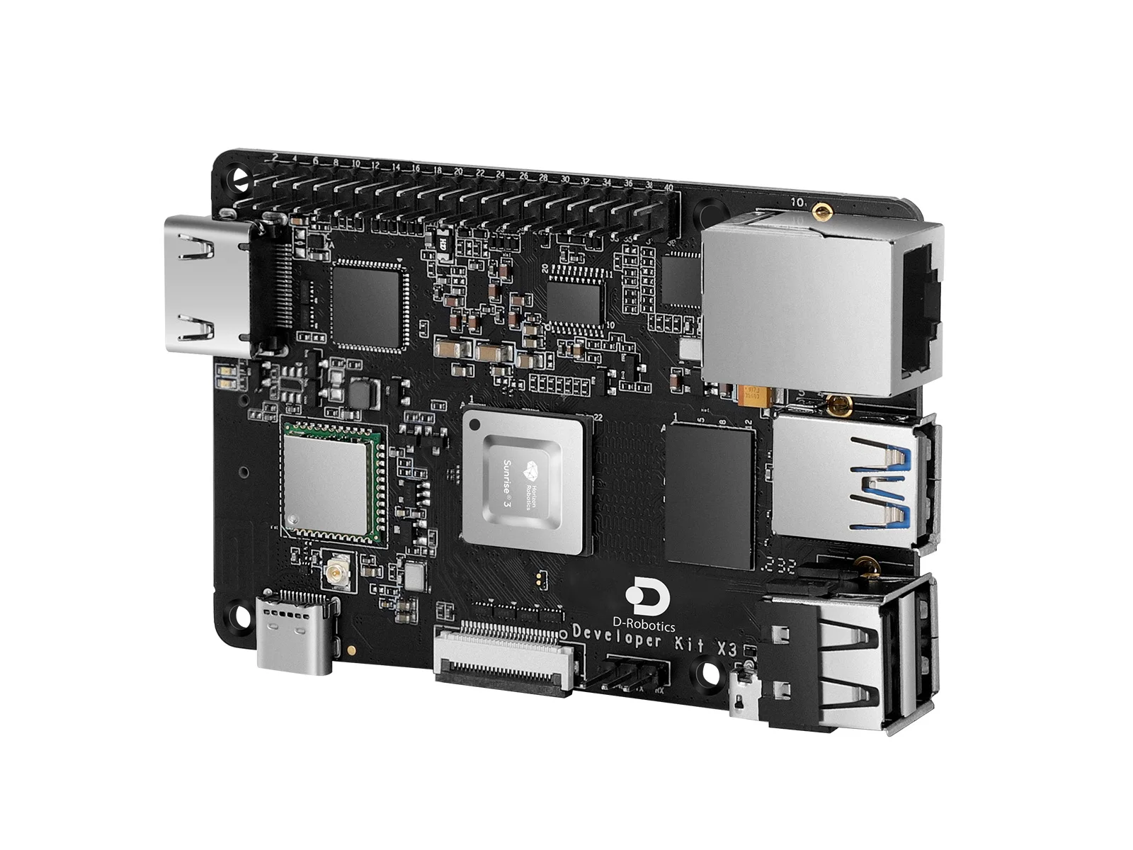 Waveshare D-Robotics RDK X3 Development Board, Quad-core ARM Cortex-A53 Processer, 5Tops Edge Inference, Options For 2GB/4GB