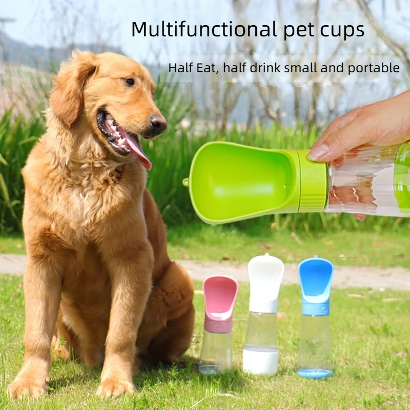 

Portable Dog Water Bottle With Food Container Travel 2 in 1 Pet Water Dispenser For Small Large Dogs Cat Labrador Drinking Bowls