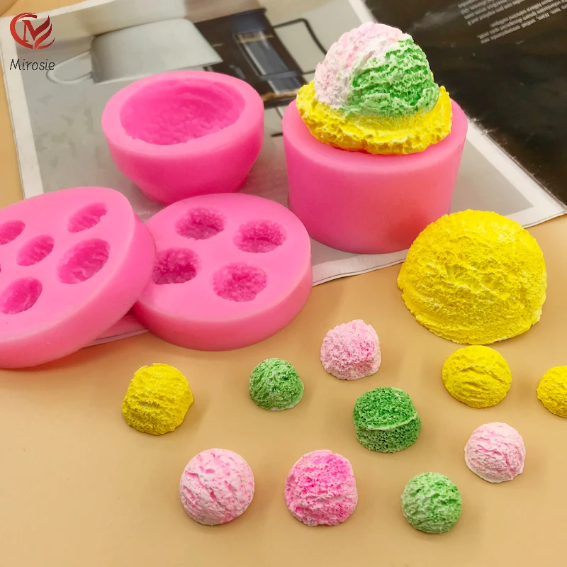 Mirosie Ice Cream Cone Silicone Molds Mousse Chocolate Fondant Cake Mold DIY Candle Mold Cake Decoration Baking Accessories