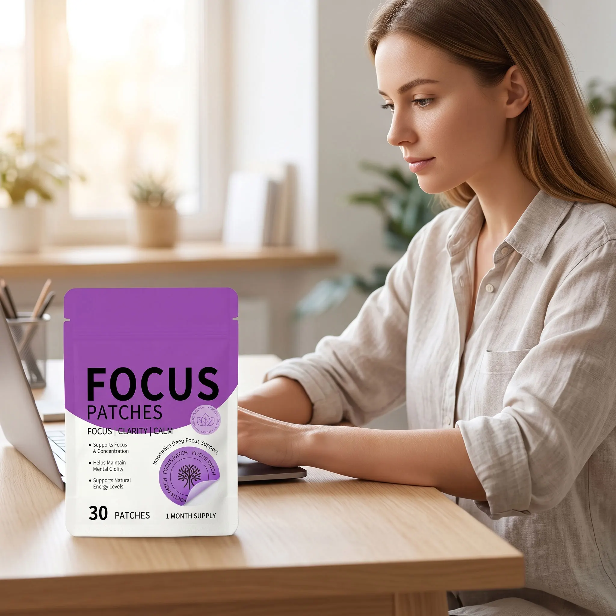 Body Care Patch Helps Maintain Mental Calm Supports Focus & Concentration Clarity Boost Natural Energy Levels Easy to Use