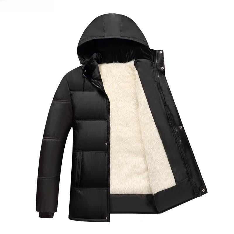  Thiened Plu Inner Warm Large Size Dad Men's Autumn Winter Jaet Cotton Coat Middle Aged And ly Cotton Clothes for Men 
