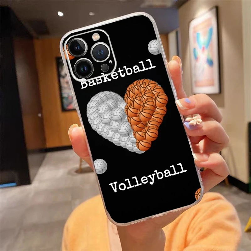 

I love basketball Sport Phone Case Carcasa Funda For iPhone 17 Pro Max Air 16 15 14 13 Pro Max 15 16 Pro 15Plus Case