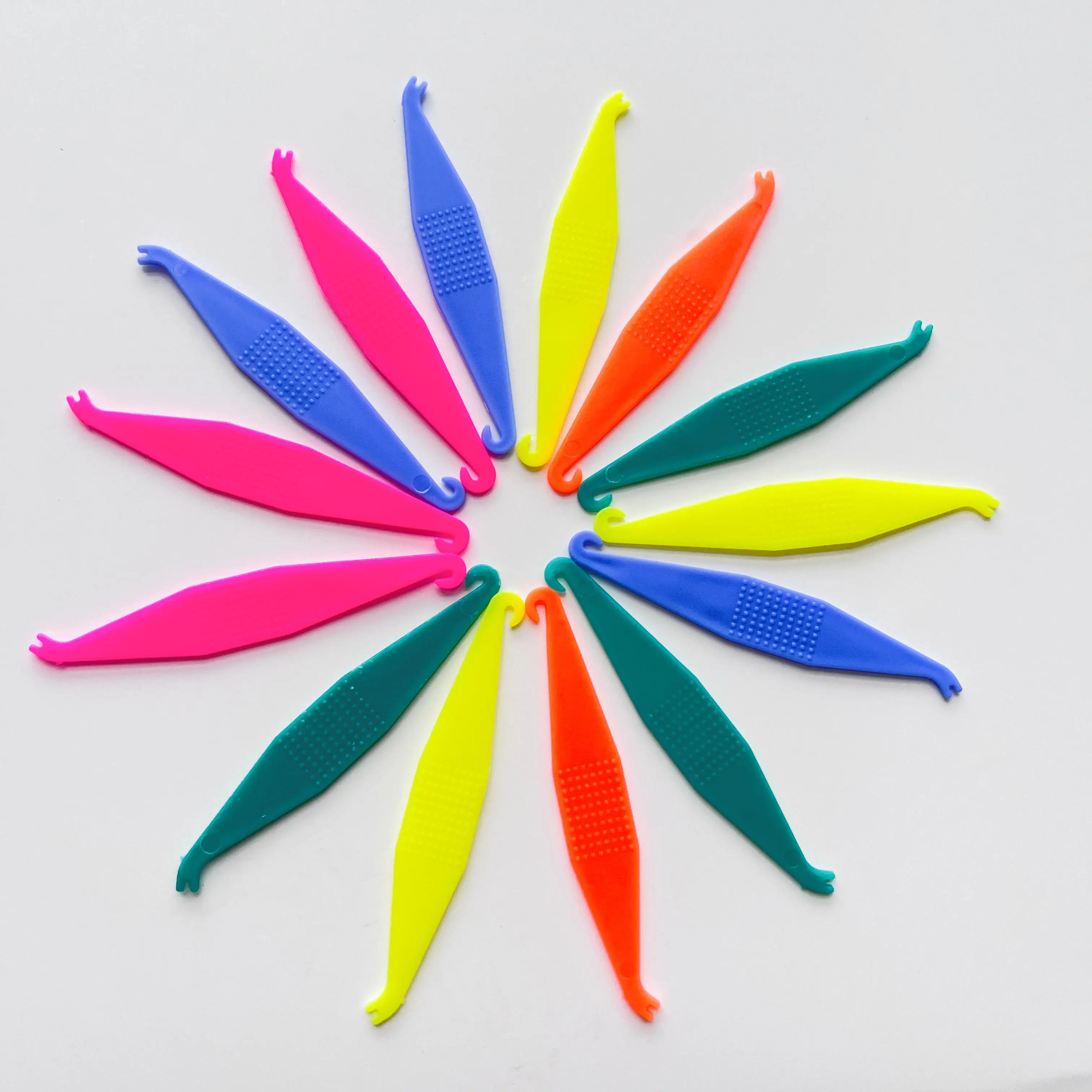 50Pc Disposable Orthodontic Mixed Color  Elastic Placers Rubber Bands Extractor  Rubber Ring Hook