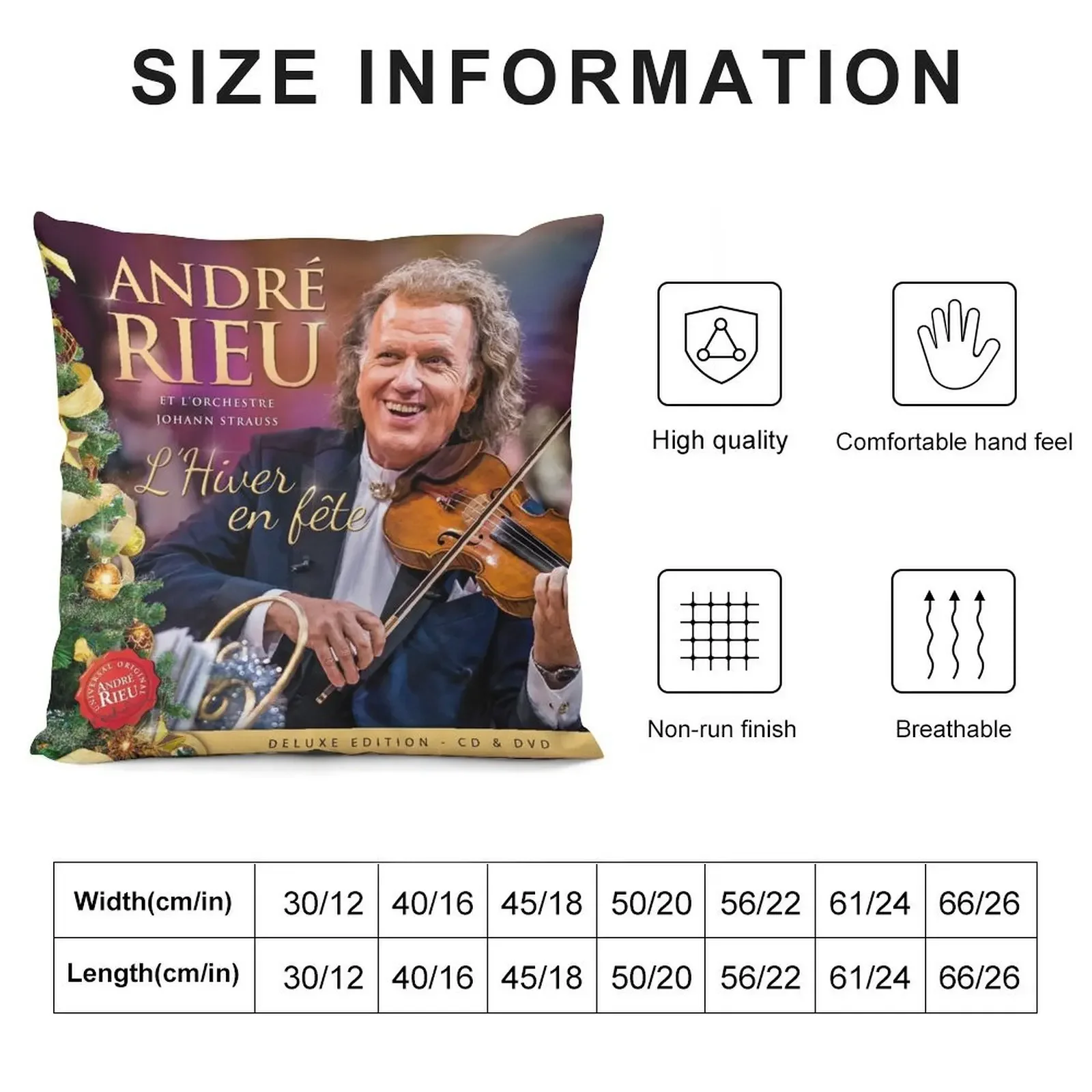 L'Hiver rieu en fete 5 warroe andre Throw Pillow Cushion Cover Luxury Custom Cushion pillow