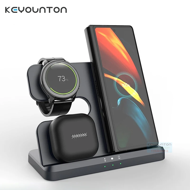 

Wireless Charger For Samsung 3 in 1 Foldable Fast Wireless Charging Station For iPhone 15 Samsung Galaxy S23 S22 Charger Station