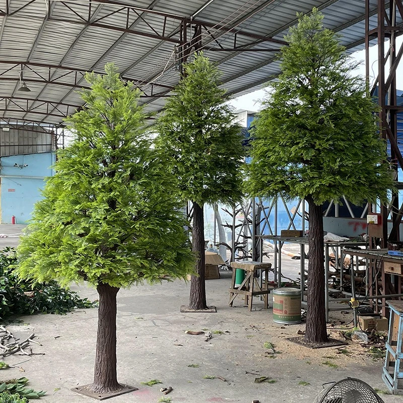 Artificial Metasequoia Tree - Handcrafted Fake Tree for Landscape, Large Floor-standing Christmas Artificial Plant Decoration