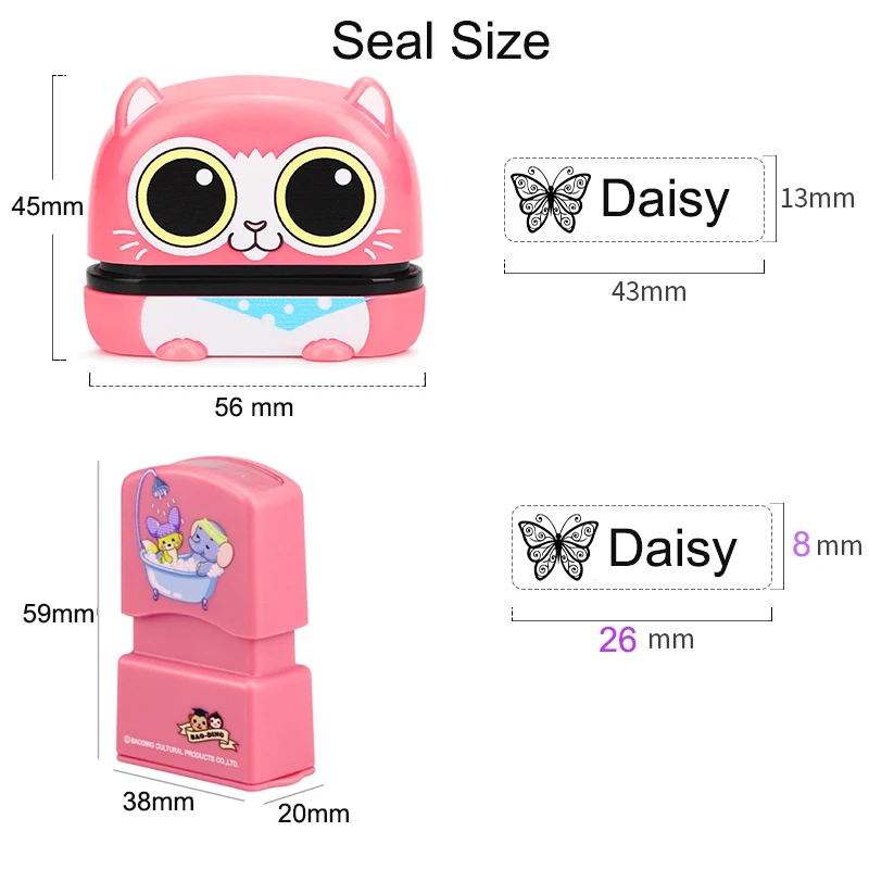 Custom-Made Baby Name Stamp DIY for Children Name Seal Student Clothes Chapter Not Easy To Fade Security Name Stamp Sticker Gift