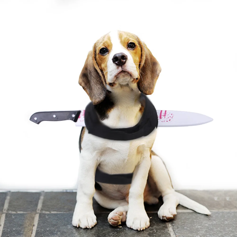 Funny Dog and Cat Cosplay Costume with Bloodstain Design description 6