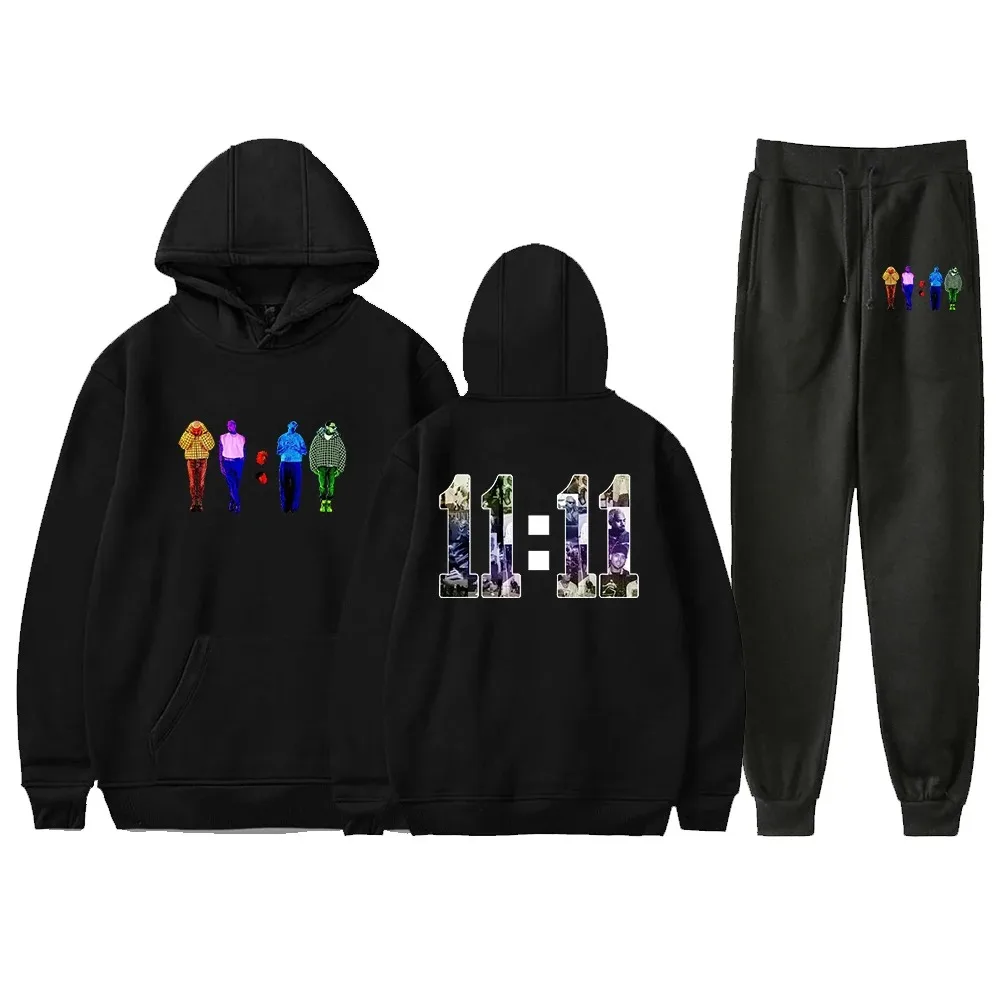 

Conjunto de moletom e calça de manga comprida masculina e feminina, calça jogger, capuz, calça jogger, Chris Brown, Merch, 2024