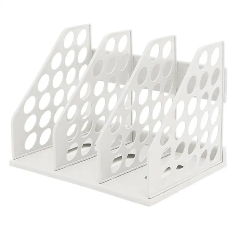 Plastic Desk File Rack, Upright Magazine and Document Sorter for Home Office Filing, Study Table Use, and Desk Storage D2RC