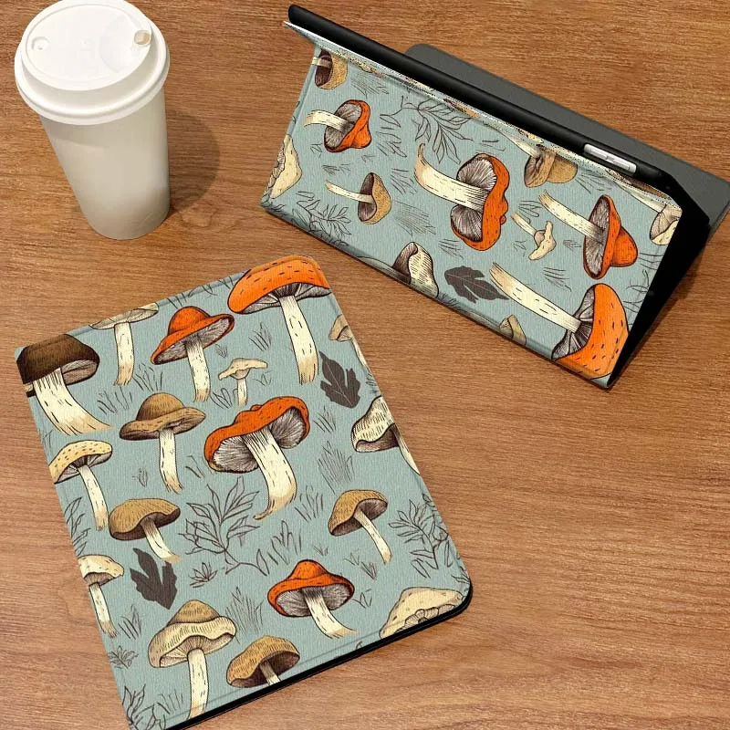 

Чехол для планшета Samsung Galaxy Tab S6 S7 S8 S9 S10 S11 FE Plus Lite с рисунком грибов и растений