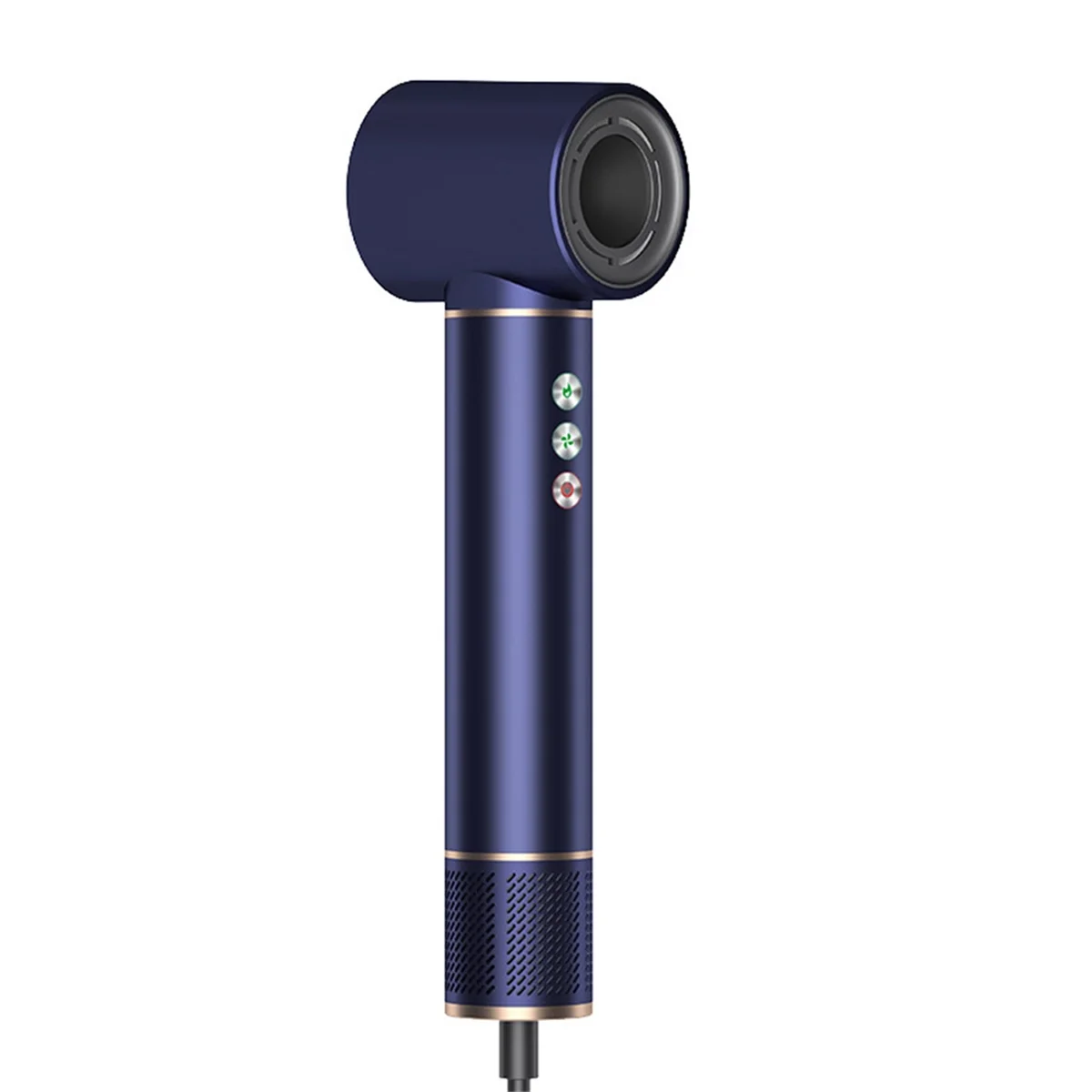 BFYLE 5-in-1 Negativ-Ionen-Haartrockner, Haartrockner, Bürste, automatischer Lockenstab, dunkelblau, EU-Stecker