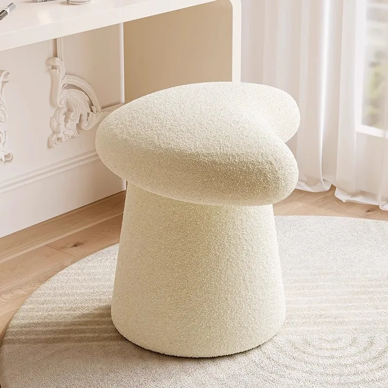 

Velvet Vanity Stool & Ottoman - Luxury Dressing Chair for Bedroom/Closet, Cushioned Manicure Seat, Girls Bedroom Decor