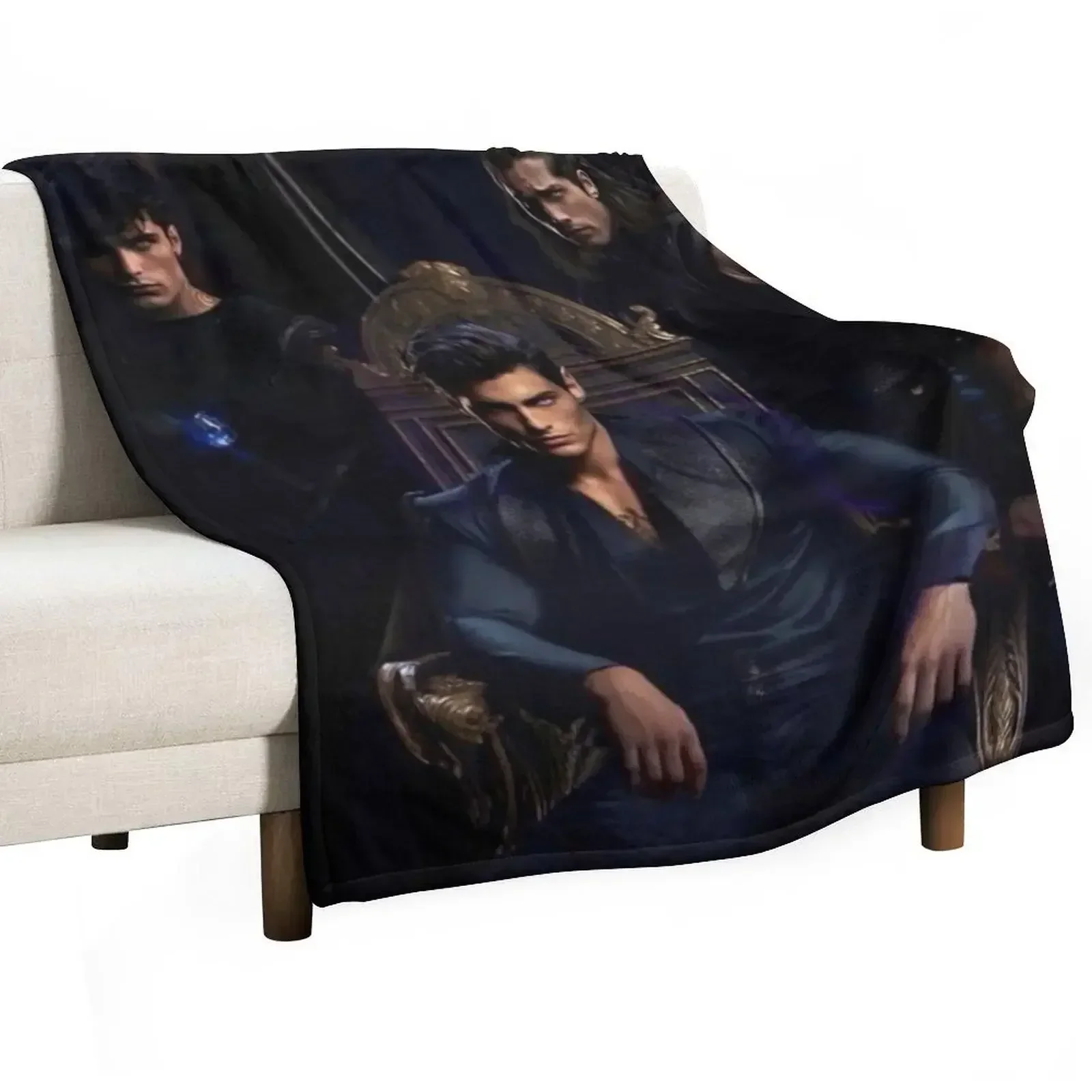 ACOTAR - Rhysand, Cassian, & Azriel Art Throw Blanket Plush Beach Soft Blankets