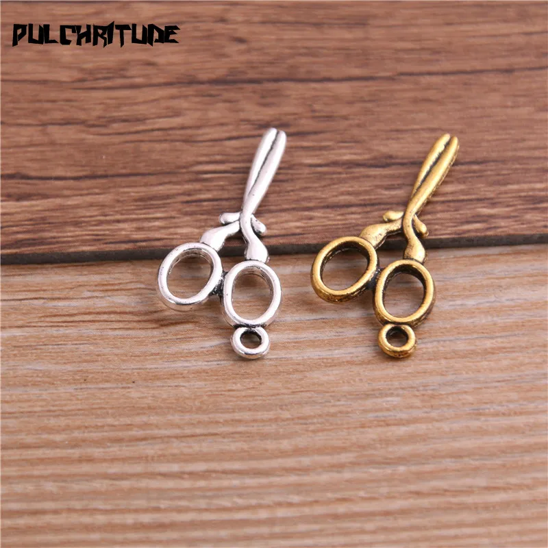 20pcs 14*29mm New Three Color Scissor Charms Pendants For DIY Jewelry Handmade Making Accessorie