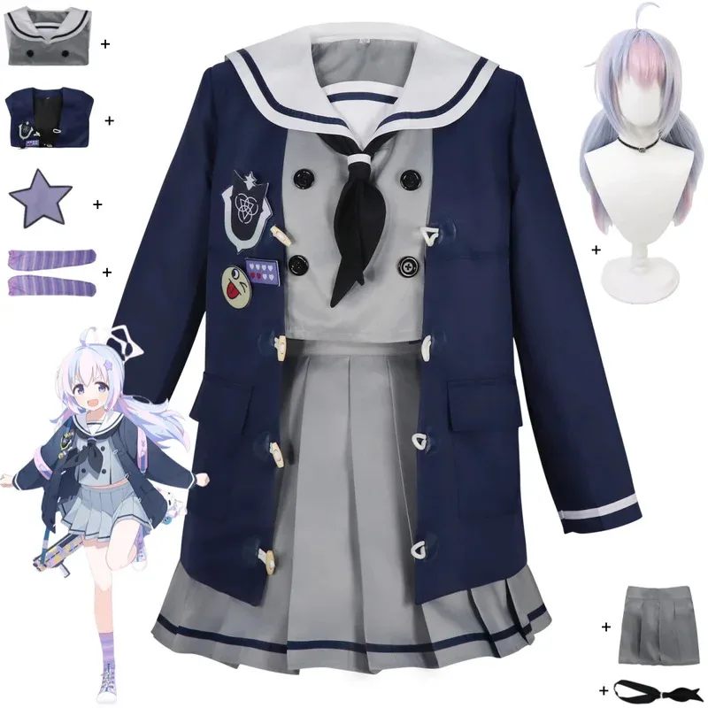 Game Blue Archive Uzawa Reisa Cosplay Costume The Animation Japan and South Korea JK School Uniform Coat Wig Woman Kawaii Suit