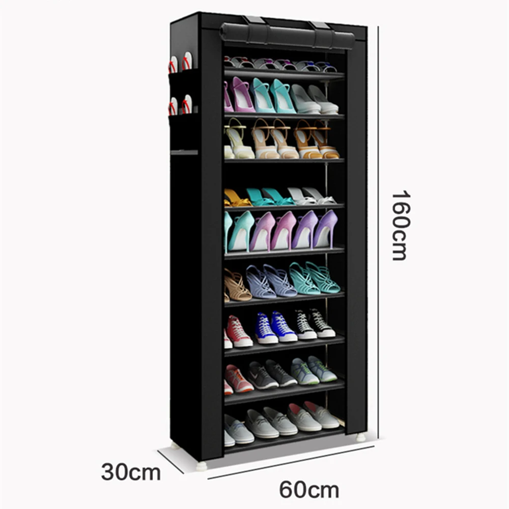 Fashion Nonwoven Dustproof Shoes Organizer Hallway Space Saving Shoe Rack Large Capacity Shoes Closet DIY Home Storage Furniture