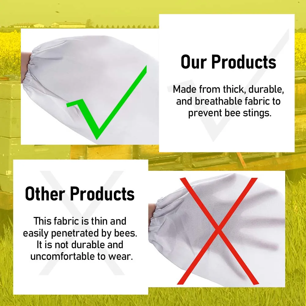 Professional Full Body Beekeeping Suit with Safety Veil & Gloves, Breathable Anti-StingBeekeeper Protective Clothing Unisex view 4