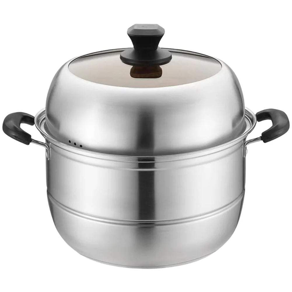 

Extra Thick Non Magnetic Stainless Steel Steamer Pot Multi Layer Design With Removable Trays Suitable For Various Stove Types