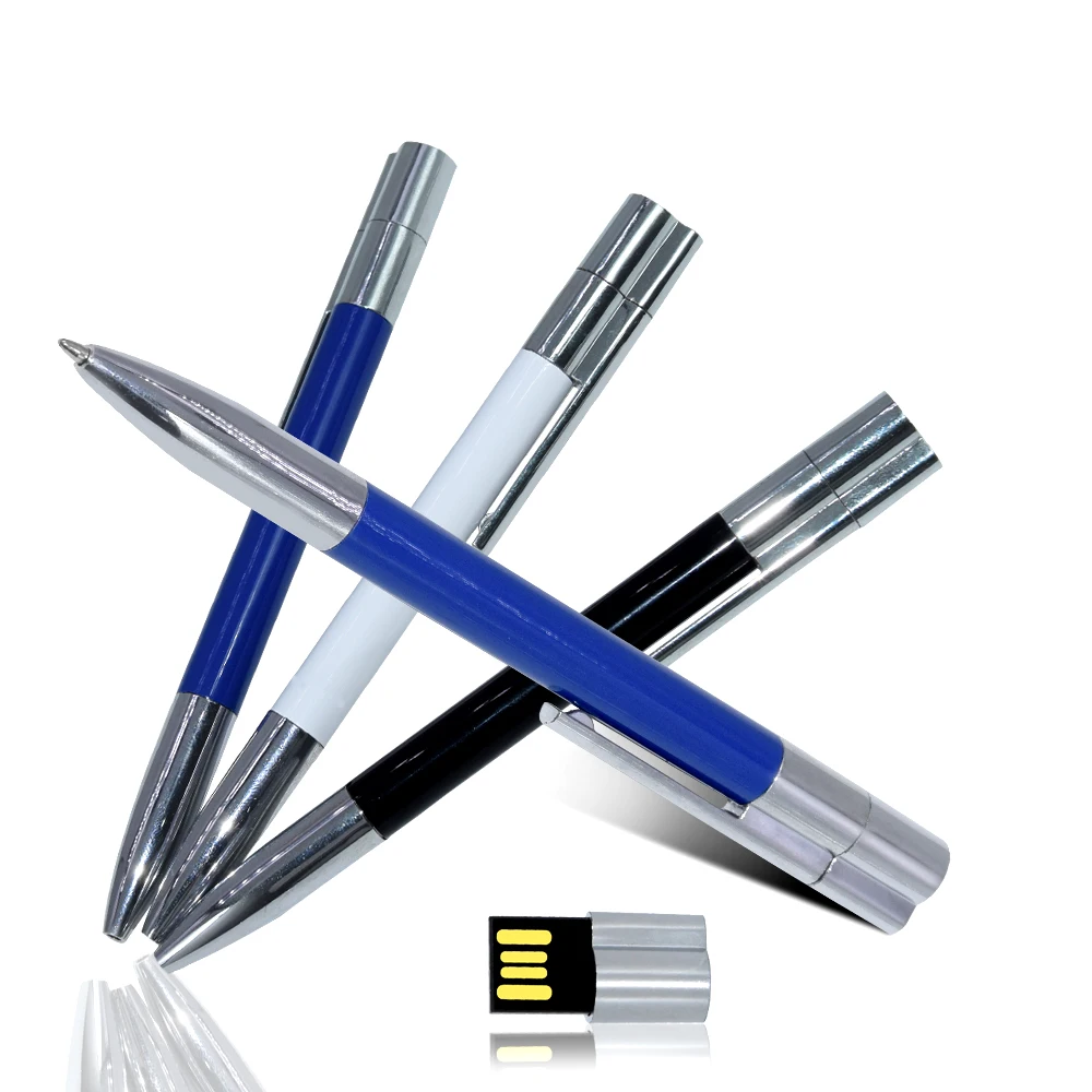 

Brand New Metal Ballpoint Pen USB 2.0 Memory Flash Stick Pen For Student Teacher High Speed 4GB 8GB 16GB 32GB 64GB 128GB