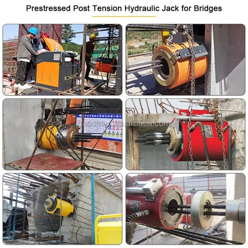 200ton 250ton 300ton 400ton 450ton 500ton 600ton Post Tension Steel Strand Prestressing Hollow Hydraulic Jack Cylinder