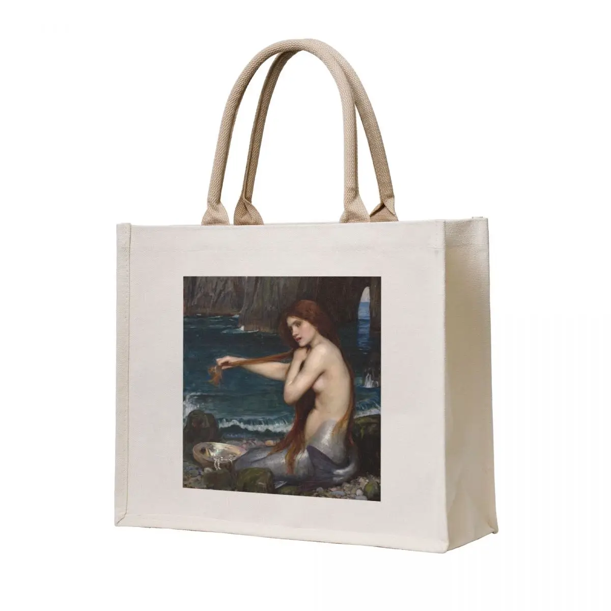 

The Mermaid - John William Waterhouse Tote Bag women bag Custom bag Beach