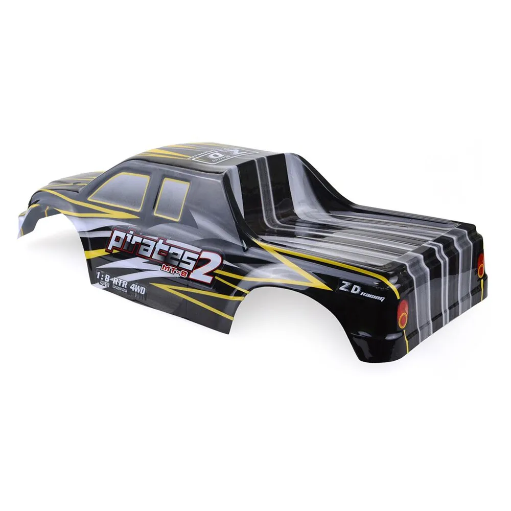 Für zd racing 2,4 1/8g 4wd bürstenloses rc auto graues color body shell ersatzteile